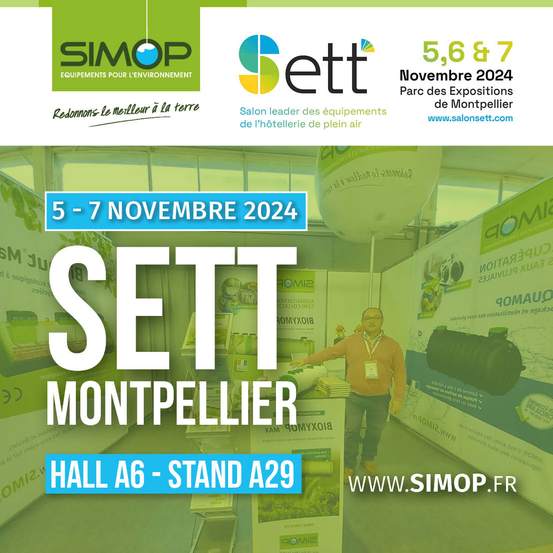 Salon SETT 2024 : SIMOP présente ses solutions innovantes en assainissement semi collectif et récupération d'eau de pluie